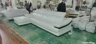 【大厂仿真皮沙发】实木框架，高回弹海绵45密度。全新包装，质量非常好，3.6米右贵妃 - 庆阳28生活网 qingyang.28life.com